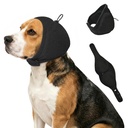Dog No Shake Ear Wraps S Gray, Noise Canceling Calming Hood