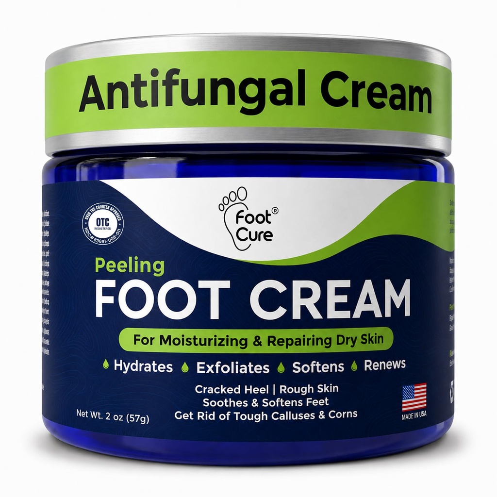 Tea Tree Oil Foot Cream for Dry Cracked Feet, Jock Itch, Corn & Calluses