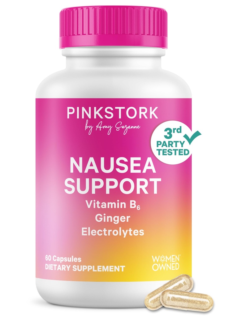 Pink Stork Vitamin B6, Ginger, Electrolyte Capsule, 60ct