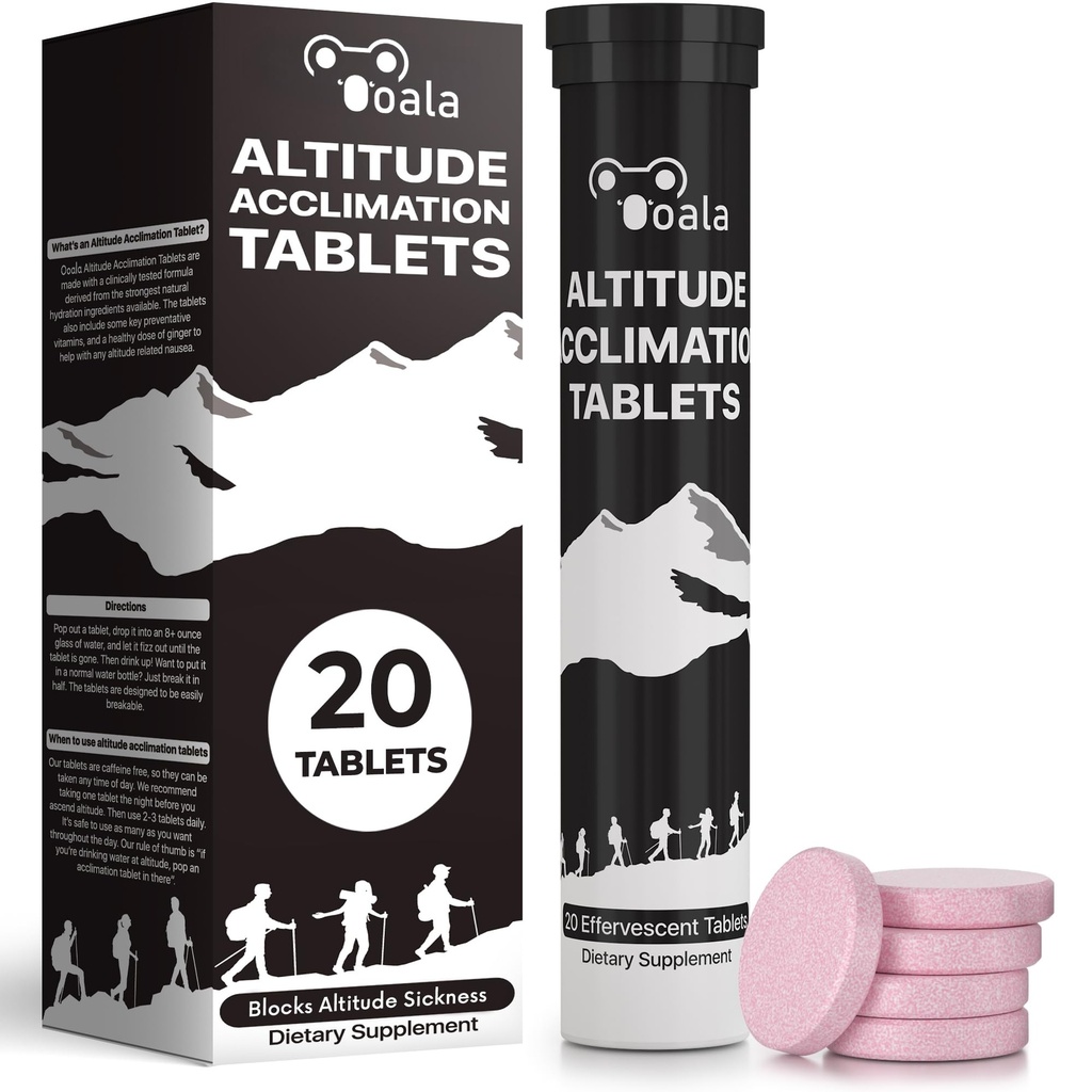 Altitude Sickness Acclimation Tablets (20 Tablets) | Supports Rapid Altitude Acclimation & Recovery | Altitude Sickness Prevention & Hydration Aid | Altitude Sickness Medicine for High Altitude