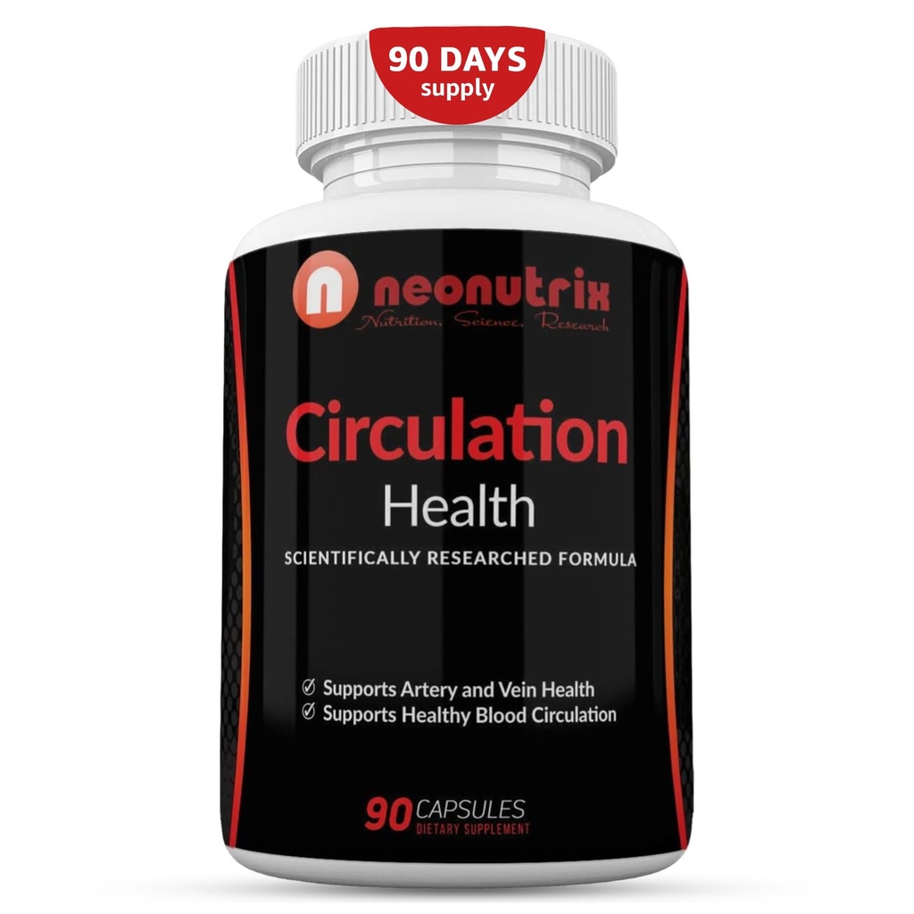 Asins cirkulācijas Veselības Papildinājums Vein Veselības un Artery Health - L-Arginine, Ingvera saknes, Hawthorn & Diosmin Sirds un asinsvadu Papildinājums - Natural Circulation Papildinājumi - 90 Kapsulas ar Neonutrix