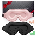 BeeVines 3D Contoured Sleep Mask, Blackout Eye Masks for Sleeping (2 Packs)