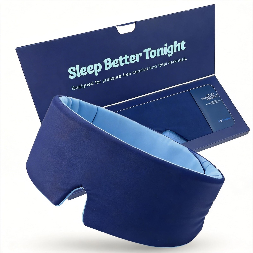 Sleep Mask, Blackout Eye Mask for Sleeping, Hypoallergenic