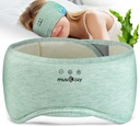 MUSICOZY Bluetooth 5.4 Sleep Mask Headphones, Seaweed Fiber Comfort Design
