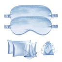 5Pcs Silky Sleep Mask Eye Masks Breathable Soft Satin Pillowcases Set for Sleeping Similar to Silk Pillowcase Travel Gift