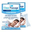 Clear Passage Nasal Strips, Clear Medium, 100 Count