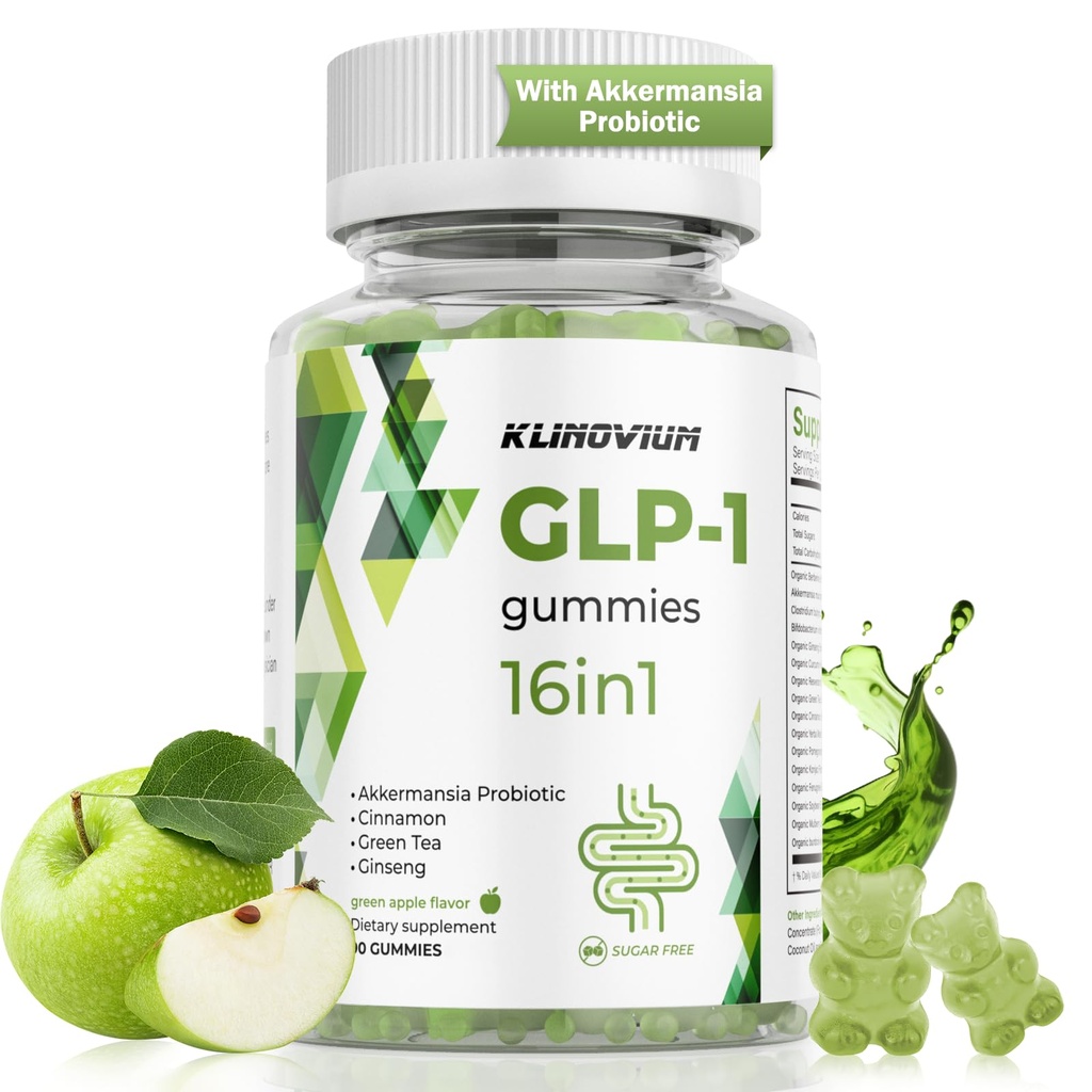 GLP1 Supplement | GLP Gummies Activates GLP-1 & AMPK with Akkermansia Probiotics, Berberine&More,Gut Health, Energy & Metabolism - 1 Pack, 90 Gummies