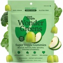 Augu cilvēki WonderGreens Veggie Gummies Super Greens ar probiotikām Multivitamīnu atbalsts Gummy labsajūtai, enerģija, Imūnās un Gut veselība, Green Apple Flavor (60 grāfs)