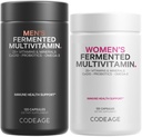 Kode Dienas Multivitamīnu Bandle: Sieviešu un vīriešu Multivitamīnu, B-Vitamīnu, Probiotikas, Pārtikas Blends, 120 Kapsulas pudelē