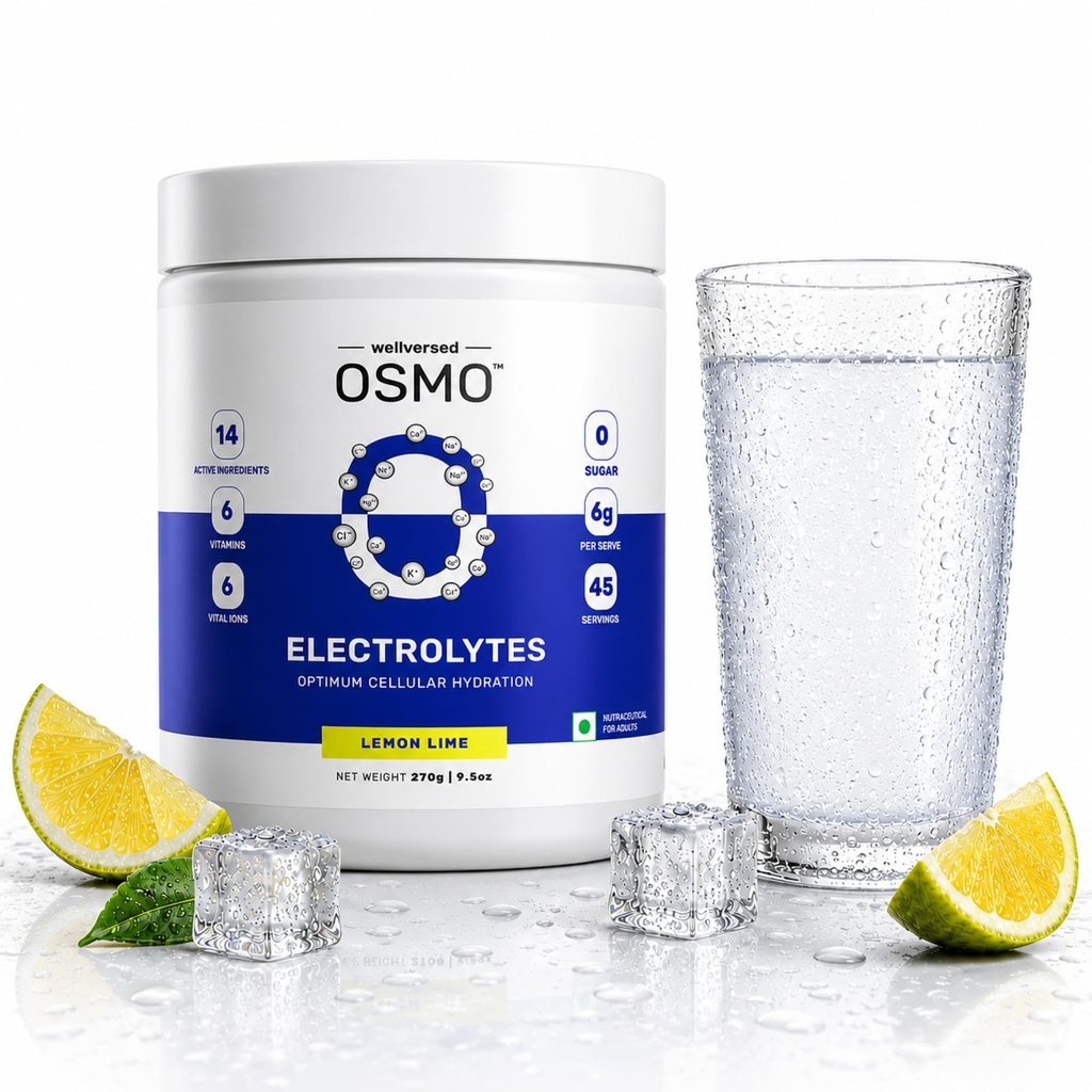 OSMO - Electrolyte Powder | Lemon Lime (270g, 45 Servings) | Zero Sugar