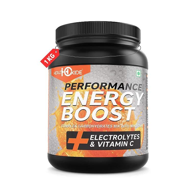 HealthOxide Extra Power Energy Boost Electrolyte Powder | Hydration & Performance Drink Mix with Sodium, Potassium, Vitamin C & Essential Minerals | Orange Flavour | Instant Energy Drink for Workout, Sports & Recovery | 1kg