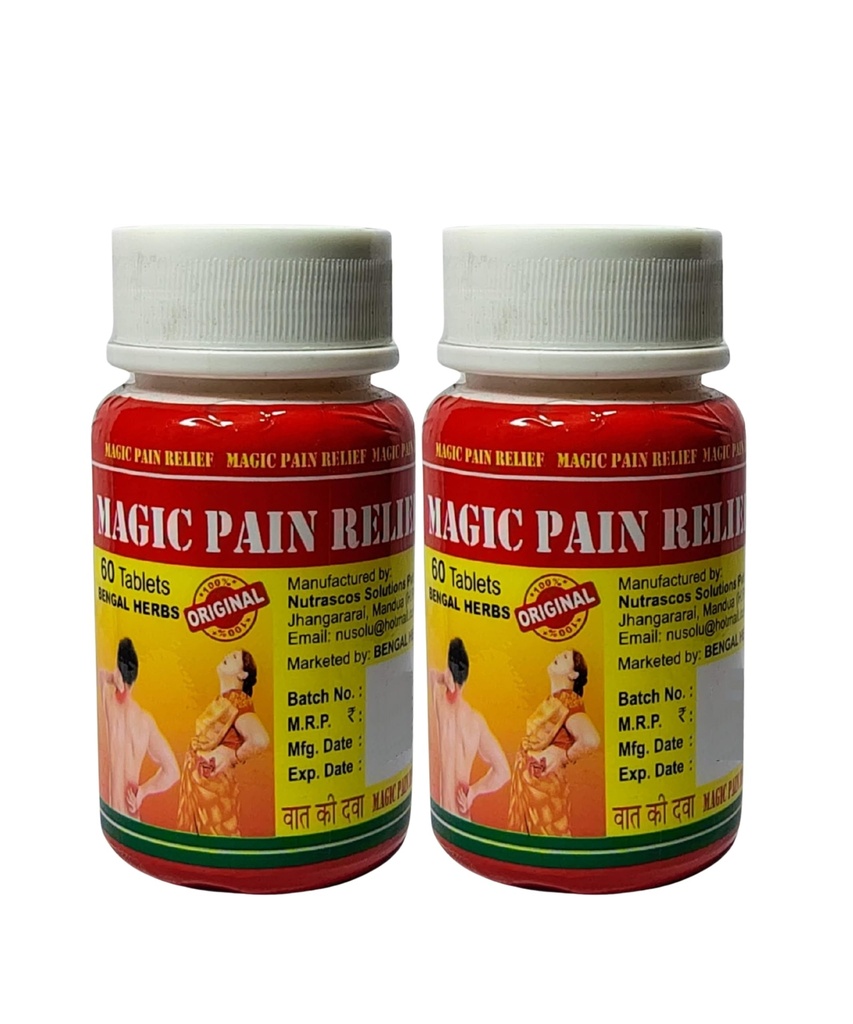 Magic Pain Relief Tablet- 60 Tablets | Pack of 2
