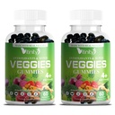 VITINITY Veggies Papildinājums-Ražots ar Real Super Veggies Delicious Gumies(120 Chews),30 Veggies,Herbs,Augļu un Dārzeņu Papildinājums,Non-GMO,Pectin-Based,Gluten-Free,No More Pillas (60 Diena)