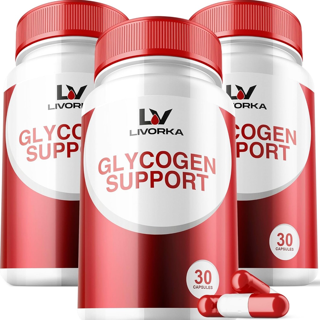 3 Iepakojums - Glycogen atbalsts, Glycogen Control Advanced Formula, Glycogen kapsulas, Glycogen Fix ar jaudīgām sastāvdaļām, 30 kapsulas pudelē 90 dienas