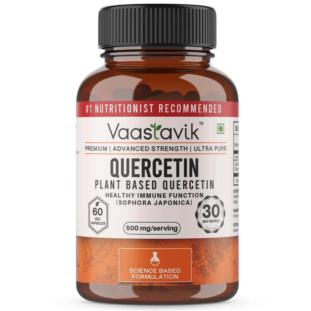 Vaastavik Pure Best Bioactive Quercetin Sophora Japonica Plant Based Supplement Capsules Extract 500mg