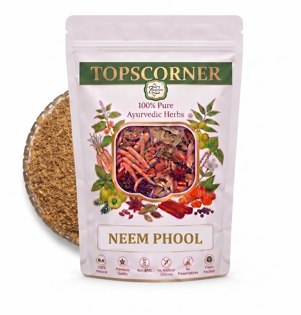 Dried Neem Flower (Vepampoo), Raw, for Culinary and Ayurvedic Use, Azadirachta Indica, Vegetarian, 250 Grams