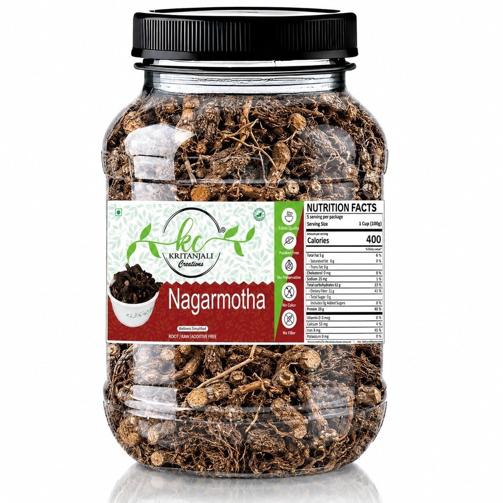 Nagarmotha Root (Raw) | Nagarmotha | Cyperus Rotundus Rhizome | Cyperus Rotundus Rhizome - Nut Sedge Root - Pure & Natural (150gm)