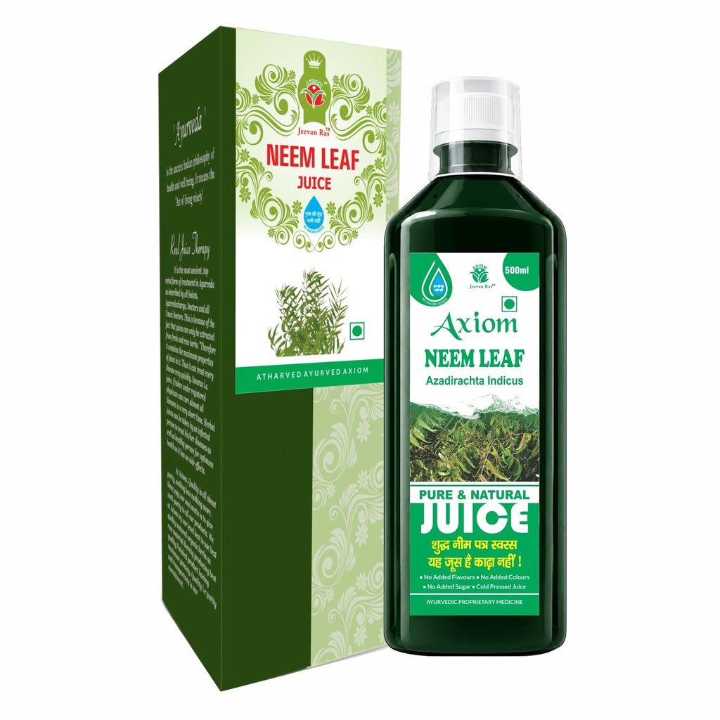 Jeevanras Neem Leaf Juice - 500ml | Natural Blood Purifier | Helpful in Skin Wellness | Infused with Neem Leaf | Boosts Immunity