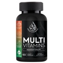 Halal Complete Multivitamīnu kapsulas pieaugušajiem Vīriešiem un sievietēm       - 42 Augļu un dārzeņu maisījums ar dzelzi, cinku, CoQ10, folijskābi un A vitamīnu, B1, B3, B6, B12, C, D3, E - 60 grādos