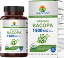 Brieofood Organic Bacopa 1500mg, 45 Kalpo, Veģetārietis, Gluten bezmaksas, 90 Veģetār...
