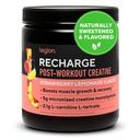 LEGION Recharge Post Workout Drink - Mikronizēts kreatīnmonohidrāts Dabas post Workout Recovery Drink - Muskuļu celtnieks & Recoverer Booster Post Workout bagātinātāji (Zemeņu citronāde, 30 Kalpo)