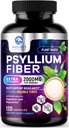 Psyllium Husk Fiber papildinājums 1500mg - Vegan Prebiotic, Šķīstošs Fiber ikdienas Gremošanas Veselība & Regulārība Atbalsts, Dabīgs Psyllium pulvera Caps, bez cukura, bez GMO un lipekļa - 120 Kapsulas