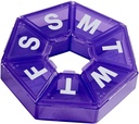 EZY DOSE Weekly Pill organizētājs, medicīnas kaste, un vitamīnu Plānotājs, Travel Pill Planner, Portatīvā glabāšana, 7-Sided, Purple, BPA bezmaksas