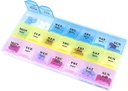 INVODA Weekly Pill organizators 3 reizes diena Pill Case Large Medicine Plānotājs 7 diena Pill kaste vitamīnu zivju eļļas Medikamentu papildinājums