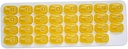 31 Diena Ikmēneša Pill Pod Organizators vieglai zāļu pārvaldībai - Stay oncel with Daily Vitamīnu Papildinājums Med Kastes, Gatavs ceļošanai - Dzeltens