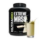 NutraBio Extreme Mass Gainer Protein Pulveris, 53G Olbaltumvielas, Tīrs Svars Gainer, Palielināt Muskuļu Masu, Pilna spektra Aminoskābes - Vanilla, 6 Pound