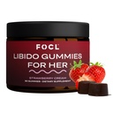 FOCL sieviešu Libido Booster sievietēm - Boost Desire, Arousal, Enerģija, Palīdz veicināt Hormonu balanss - Horny Kazas nezāles, Grieķu un zaļā tēja (30 Gummies zemeņu krēms)