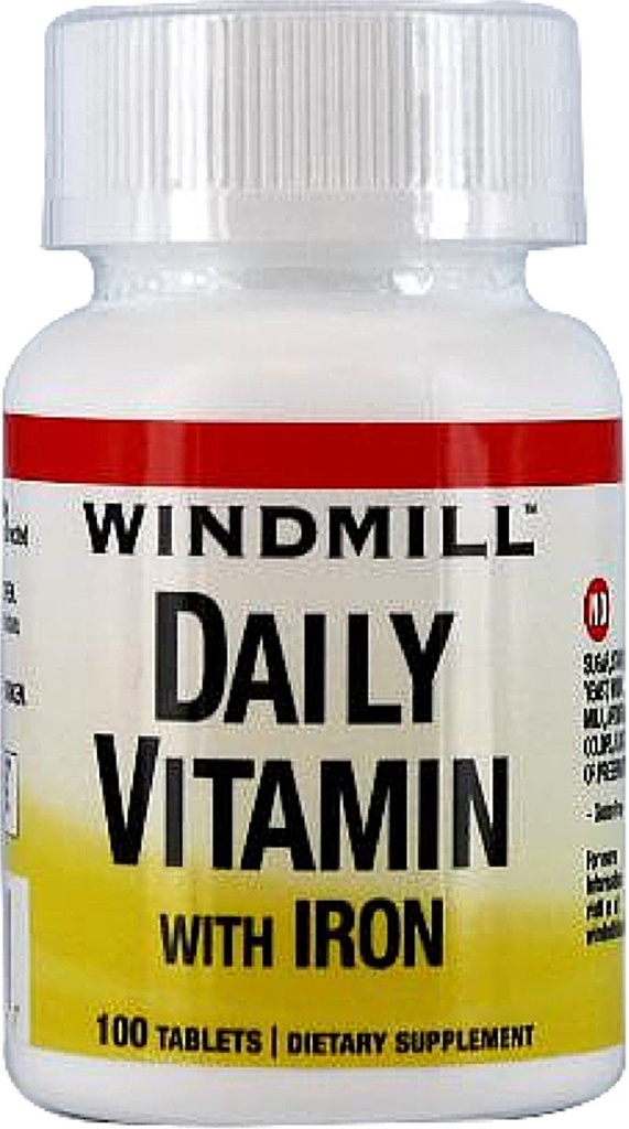 Vējdzirnavas dienas vitamīns ar dzelzi un beta-karotīnu