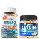 Bezcukura luteīns 20mg 40mg un Vegan Omega3 Gummies 1280mg