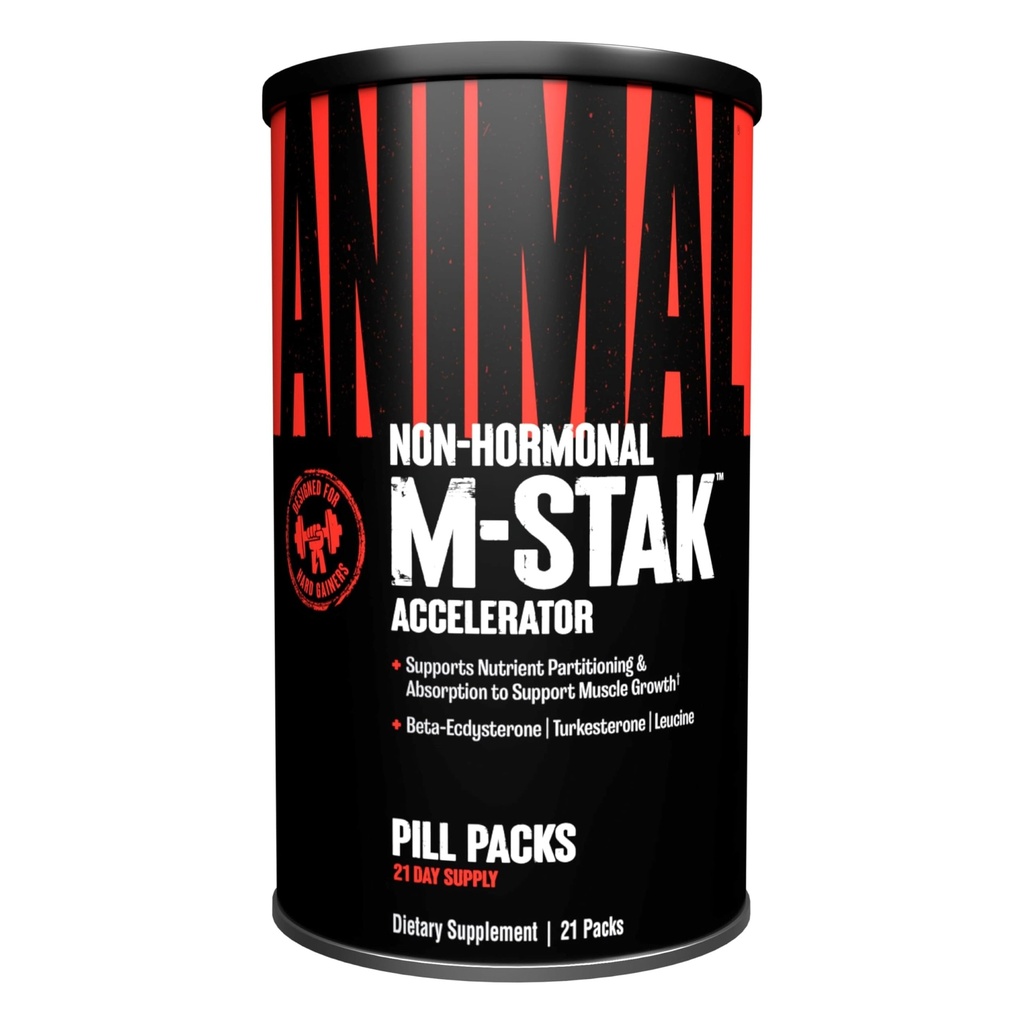 Dzīvnieku M-Stak - Muskuļu celtnieks un anaboliska masa Gainer Papildinājums kultūrisms - Lean Muskuļu augšanu, Amino Complex un pirms Workout Enerģija, 21 Packs