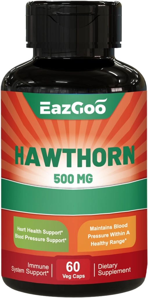 Hawthorn Berry Capsules-Antioksidants, Cirkulācijas atbalsta-Hawthorne papildinājums- 60 Kapsulas Vegan, ne-GMO
