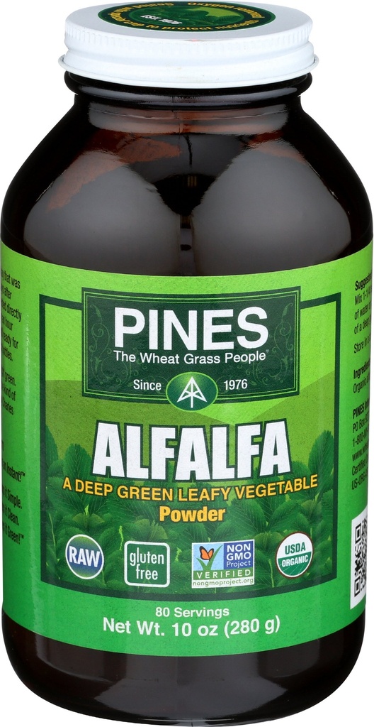 Pines Organic Alfalfa pulveris, 10