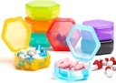 [8 Pack] Mazs Pill organizētājs, Travel Pill Box Portable BPA bezmaksas Mini Pill Case kabatai, tabletes Medikamentu un vitamīnu turētājs (Vivid Krāsas)