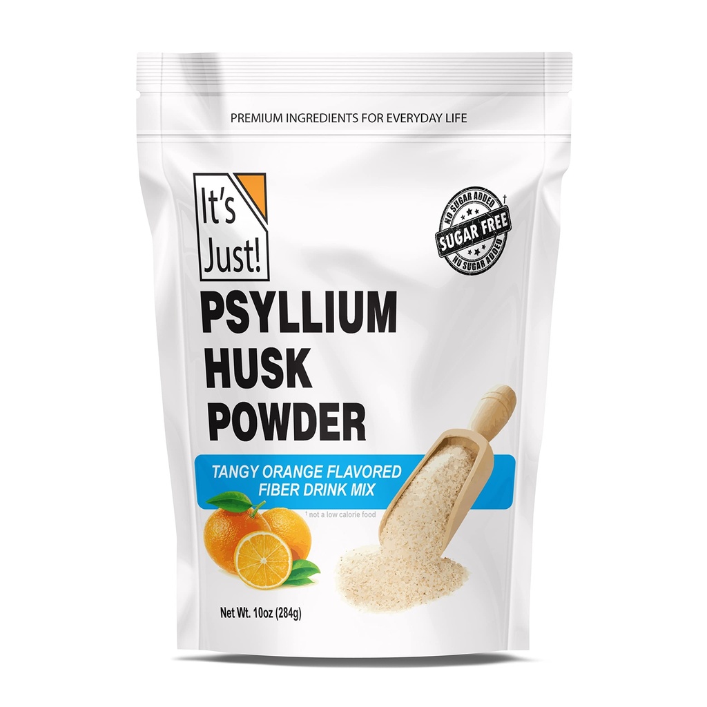 Tikai! - Psyllium Husk pulveris, Easy Jaucot Diētiskā Fiber, Attīriet savu gremošanas sistēmu, Smalki zemes pulveris, Ideāli piemērots Keto Cepšanai, Ne-GMO (Tangy Orange, 10oz (1. iepakojums))
