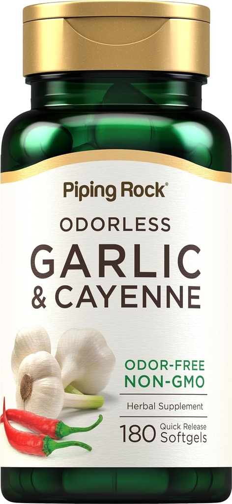 Piping Rock Odorless Ķiploki Softgels 