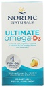 Nordic Naturals Ultimate Omega-D3, Lemon Flavor - 120 Soft Gels - 1280 mg Omega-3 + 1000 SV D3 vitamīns - EPA & DHA - veicina smadzeņu, sirds, un imūnās veselības - 60 Servējumi