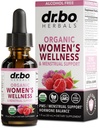Hormonu balanss sievietēm & PMS Relief - Sieviešu labsajūta Organiskais Hormonālais Līdzsvara papildinājumi Šķidrie pilieni & Menstrual Krampis Periods Atbalsts - Raspberry Leaf, Chasteberry, Black Cohosh Papildinājums 1 Oz