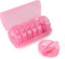 Katru nedēļu Pill organizētājs 2 reizes dienā, Travel Pill Box 7 diena, AM PM divreiz dienā Pill Case, Portable Daily Vitamīnu organizatori zāles, Vitamīni, Zivju eļļa, papildinājumi
