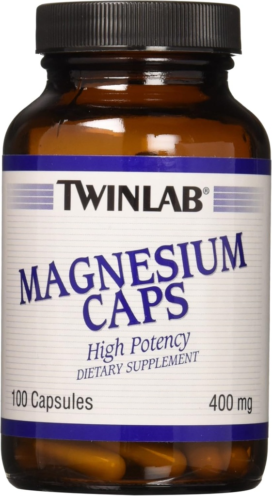 Twinlab - Magnija vāciņi, 400 mg, 100 kapsulas