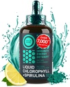 Šķidrie hlorofila pilieni ar spirulīnu ūdenim - pilna stipruma enerģija, labsajūta, imūnā atbalsta papildinājums - 50 mg hlorofila šķidruma, 12,5 mg Spirulīna - citrona Flavor Detox dzēriens - 2oz, 118 Servējumi