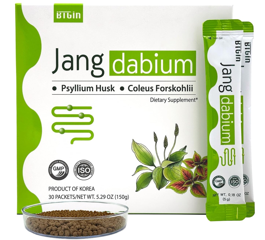 Psyllium Husk Fiber,Coleus Forskohlii,Fish Collagen papildinājums gremošanas veselībai, Svara kontrole Colon Cleanse, Jangdabium 30 Packets
