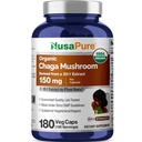 NesaPure Chaga Mushroom 20:1 ekstrakts, 150 mg Ekvivalents 3000 mg uz Veggie Capsule, 180 Count, USDA Organic, Vegan, Non-GMO