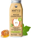 Matys Adult Mucus Klepus Sīrups pieaugušajiem un bērniem 12 gadu vecumā, nomierinošas atvieglojumu efejas ar organiskām sastāvdaļām un cinku, 6 Fl Oz