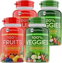 Augļi un dārzeņi Papildinājums Vitamīni vīriešiem un sievietēm Super Augļi un Veggies Kapsulas, lai atbalstītu līdzsvarotu uzturu un enerģijas līmeni Visa dabas Super Foods 180 Skaits (iepakojums 4)