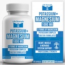 Kālija un magnija komplekss ar aspartātu, oksīdu, glicinātu, glikonātu un citrāts - 1000mg (90 kapsulas) Ārsti Izstrādāts un Custom Blended