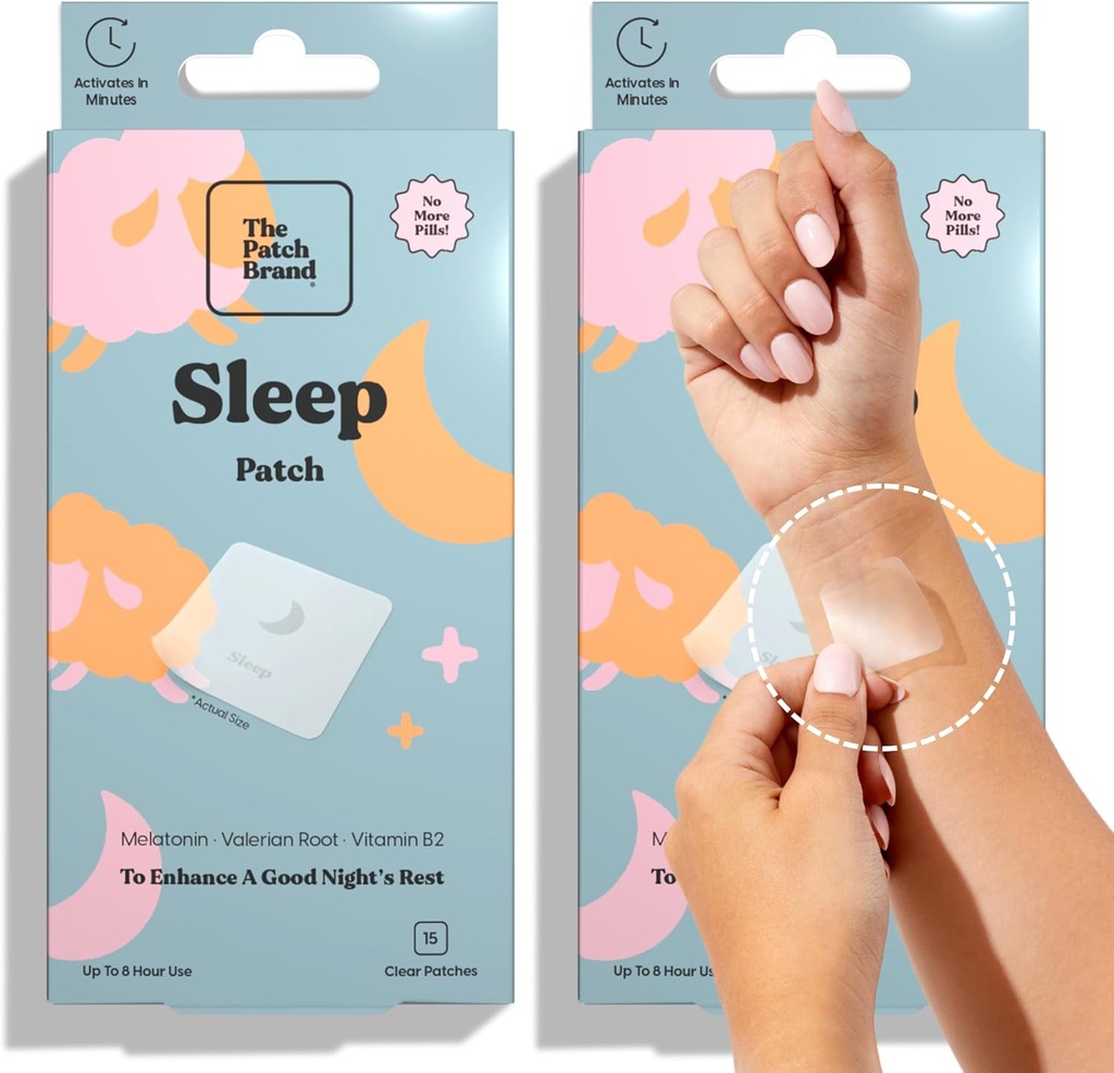 Ielāps zīmols Miega Patches ; Atbalsts Restful Miega ar Melatonīnu, Valerian Saknes & B6 ; Visi dabas Vitamīni & Minerālu Patch Plant Based and Cruelty Free Ūdens pretnoturīgs Patches Ka Pēdējā Visu nakti
